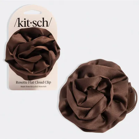 kitsch-satin-rosette-flat-cloud-clip-haarklammer-medium-chocolate image 1