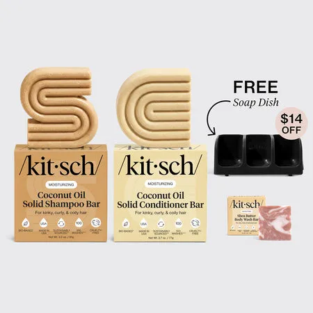 kitsch-feuchtigkeits-kokos-l-shampoo-und-sp-lungs-bar-body-wash-set-mit-terrakot image 1