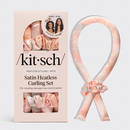 kitsch-sunset-tie-dye-satin-heatless-curling-set-lockenband-34-inch image 1