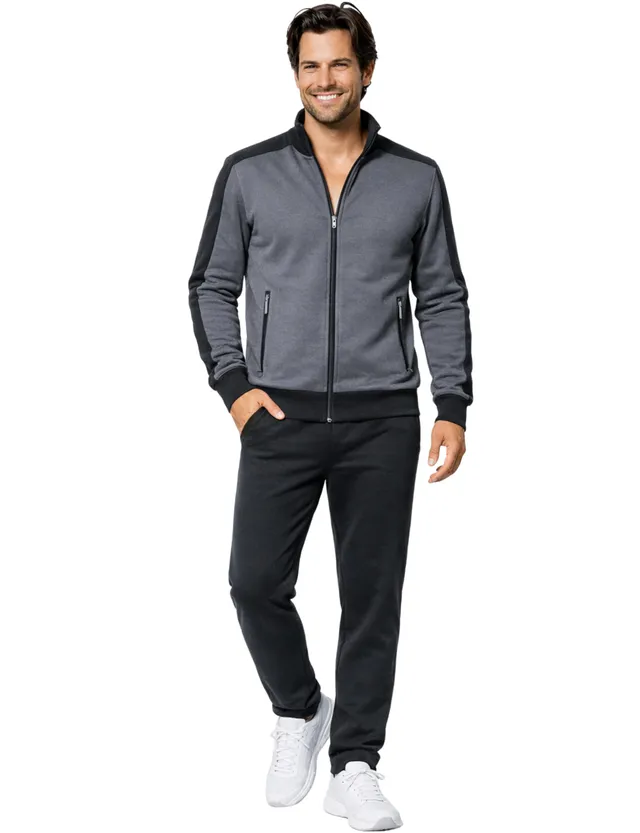 morgenstern-hausanzug-herren-set-adam-2-teiliger-freizeitanzug-aus-baumwolle-lan image 1