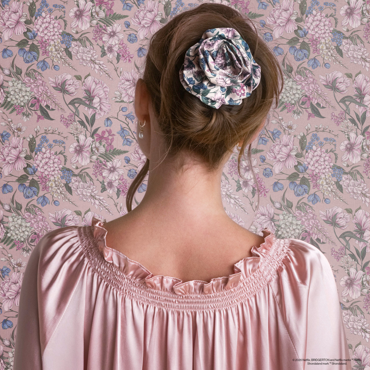 bridgerton-x-kitsch-satin-rosette-medium-flat-cloud-clip-wisteria image 3