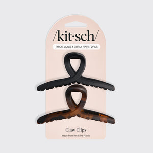 kitsch-black-tort-loop-claw-clips-2er-set-large image 3