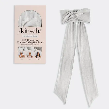kitsch-set-flow-active-curling-headband-heather-gray image 1