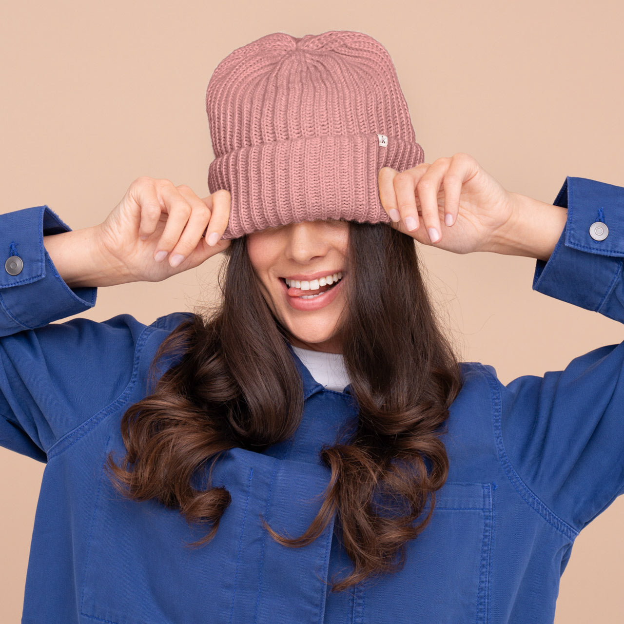 kitsch-glazey-satin-lined-beanie-in-blush image 6