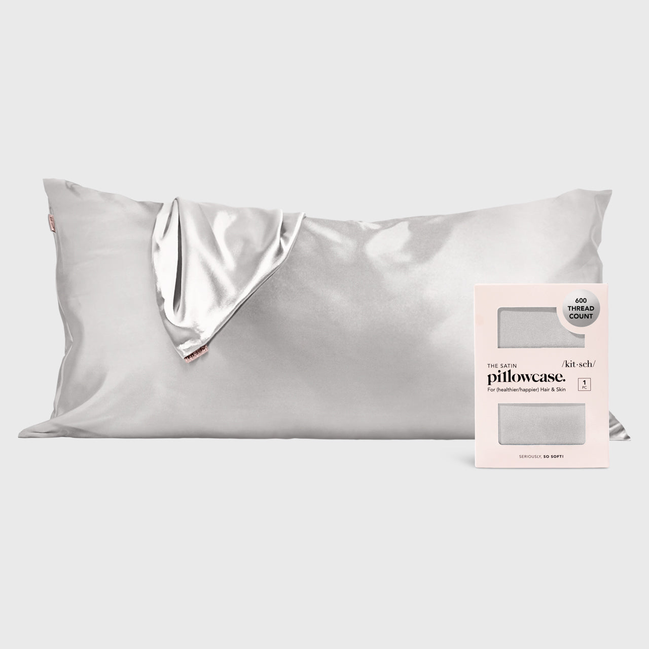 kitsch-satin-kopfkissenbezug-king-silver-91x48-cm-einzelbezug image 2