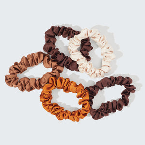 kitsch-sedona-satin-petite-scrunchies-satin-haargummis-5er-set image 4