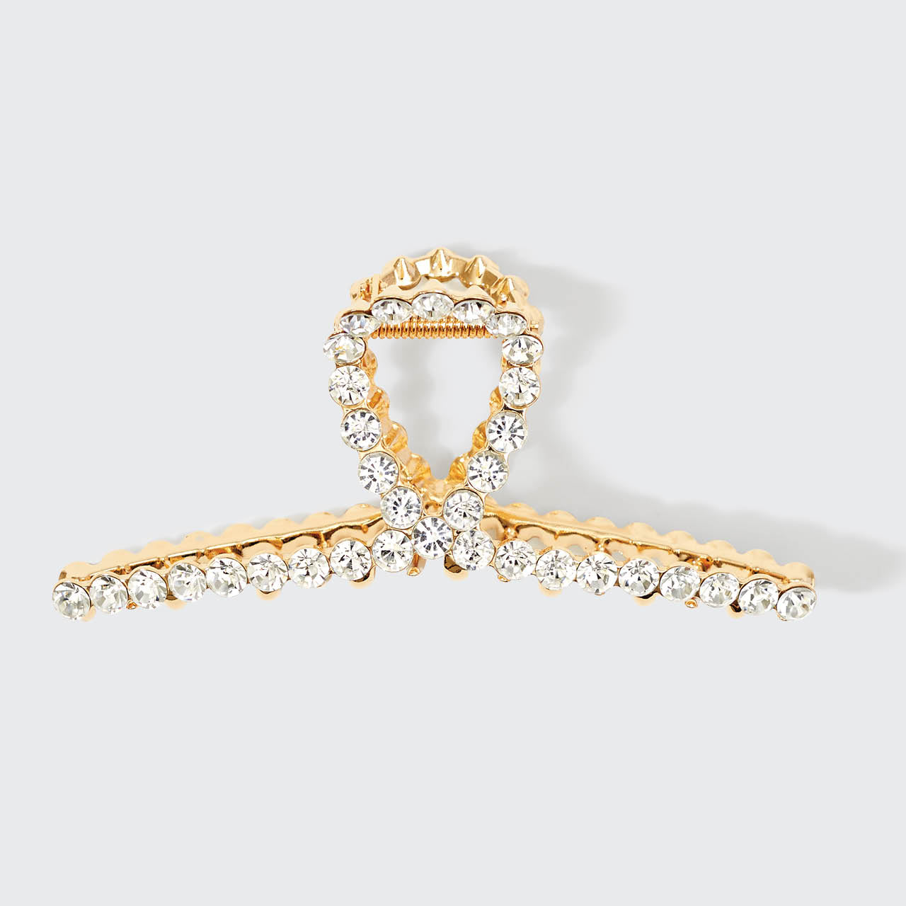 kitsch-gold-metal-rhinestone-loop-claw-clip-haarklammer image 4