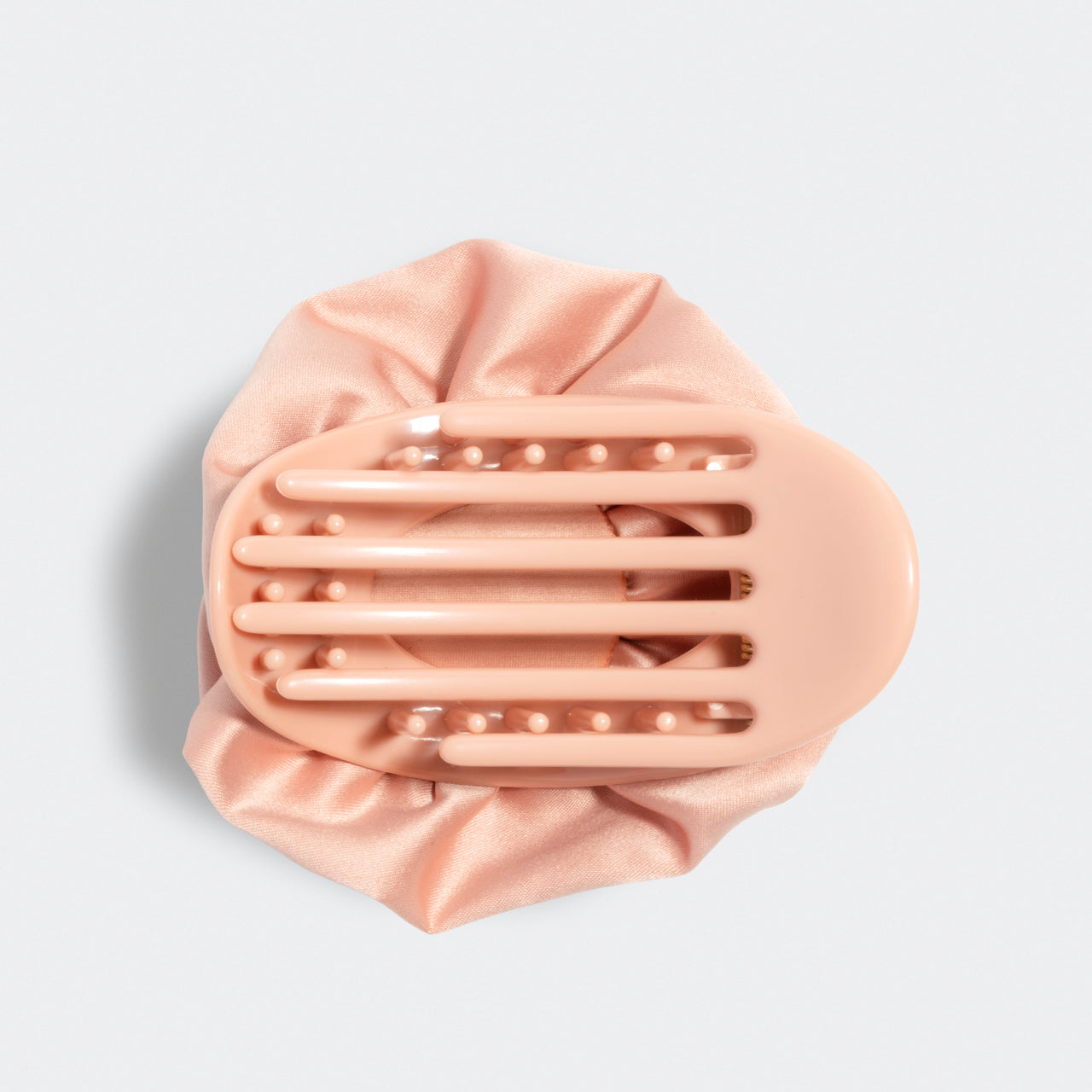 kitsch-satin-rosette-flat-cloud-clip-terracotta-medium-flache-haarklammer-mit-sa image 6