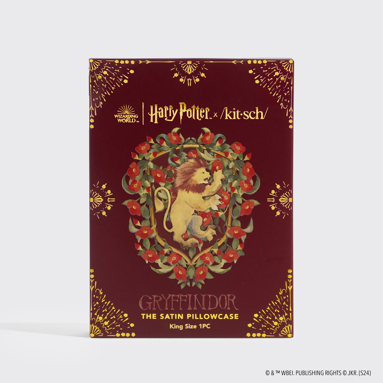 kitsch-x-harry-potter-satin-kopfkissenbez-ge-gryffindor-king-4er-pack image 4