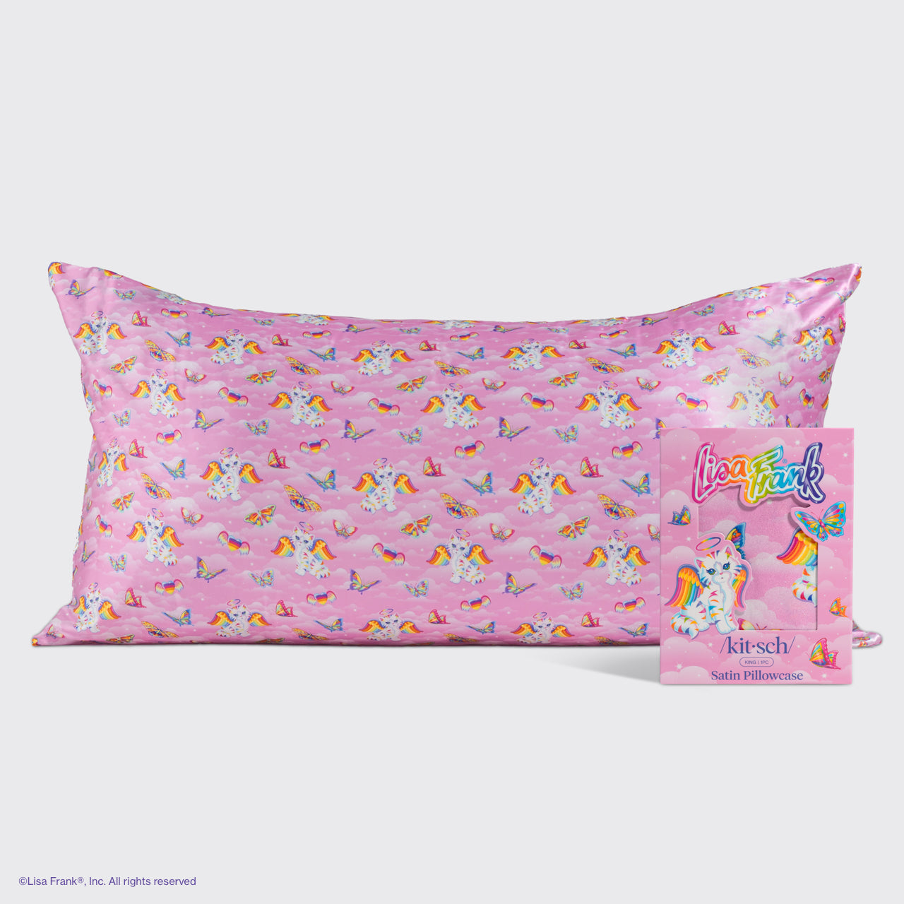 kitsch-x-lisa-frank-satin-kissenbezug-king-angel-kitty image 2