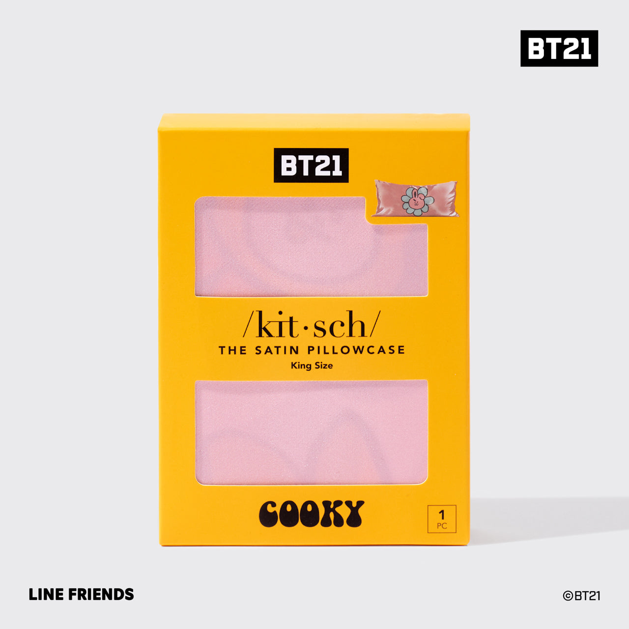 kitsch-x-bt21-satin-kissenbezug-cooky-king image 5