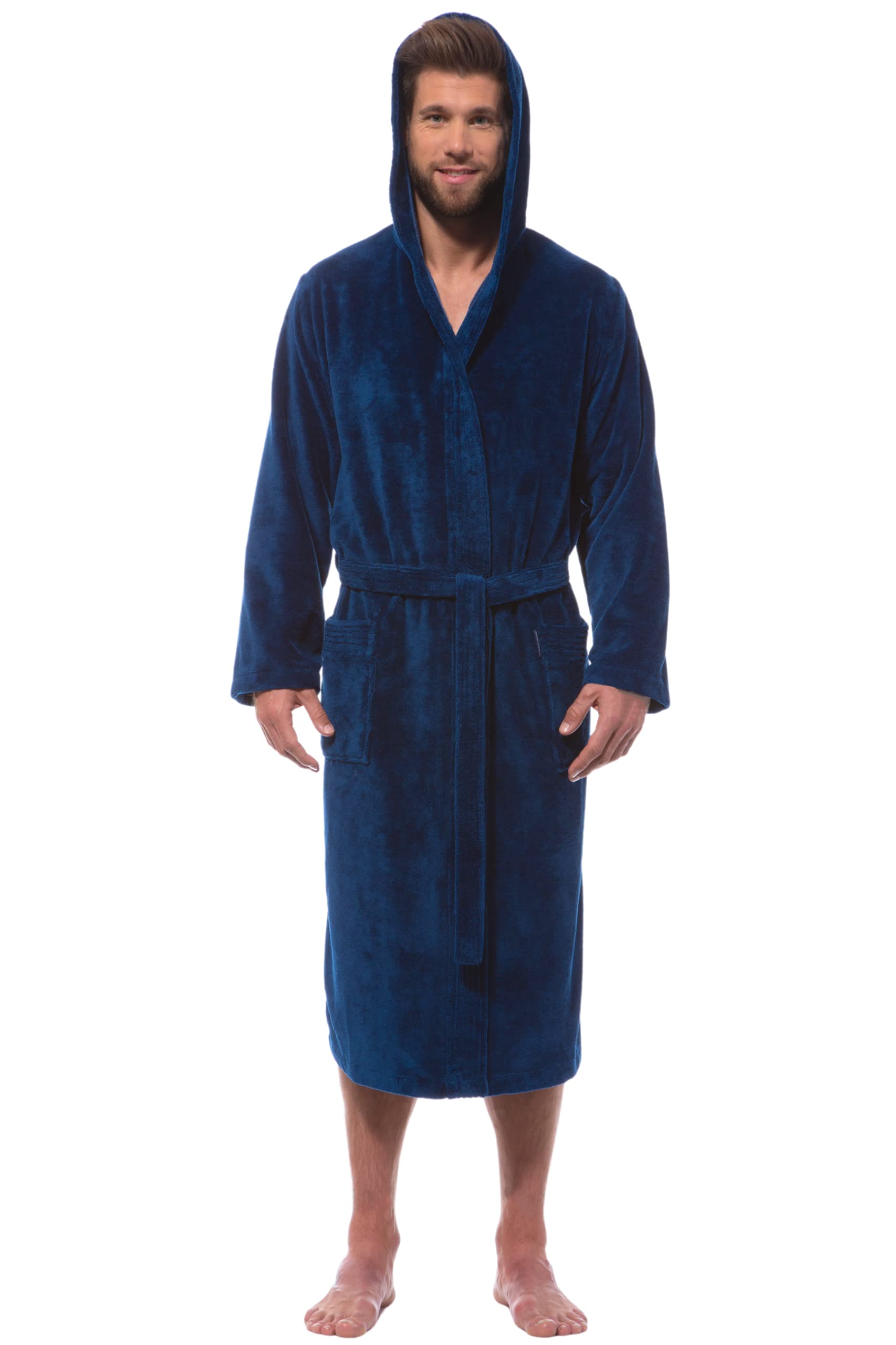 morgenstern-bademantel-herren-mit-kapuze-luxus-frottee-velours-lang image 4