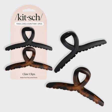 kitsch-black-tort-loop-claw-clips-2er-set-large image 1
