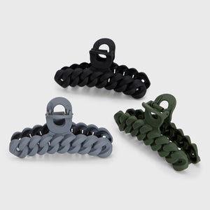 kitsch-chain-claw-clips-3er-set-black-moss-haarklammern image 8