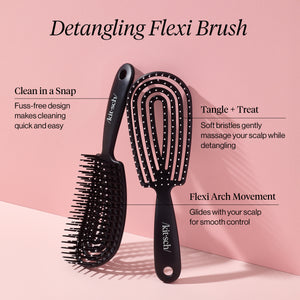 kitsch-black-detangling-flexi-brush-flexible-entwirrb-rste-f-r-nass-und-trocken image 2