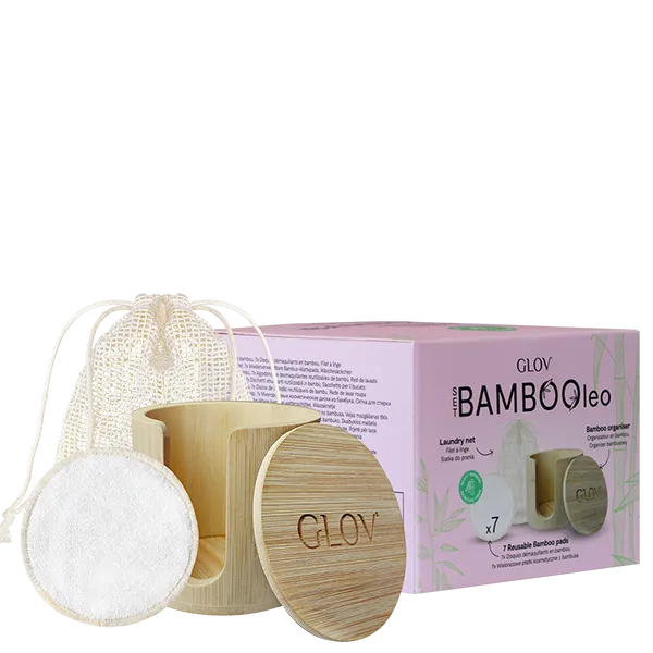 glov-bambooleo-set-gesichtspflege-set-mit-7-bambus-pads-und-organizer image 1
