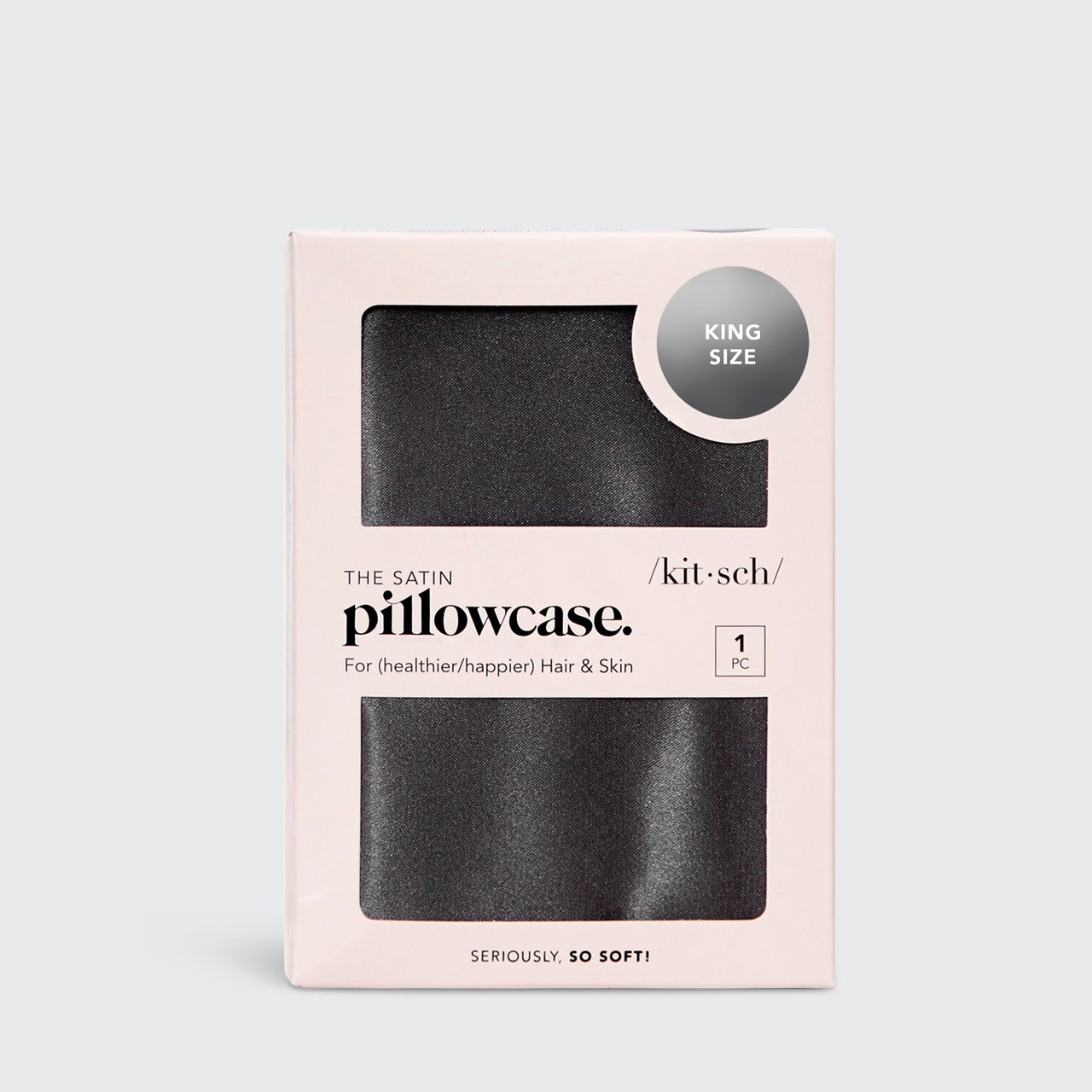 kitsch-satin-kissenbezug-charcoal-king-91x48-cm-mit-rei-verschluss-4er-pack image 4