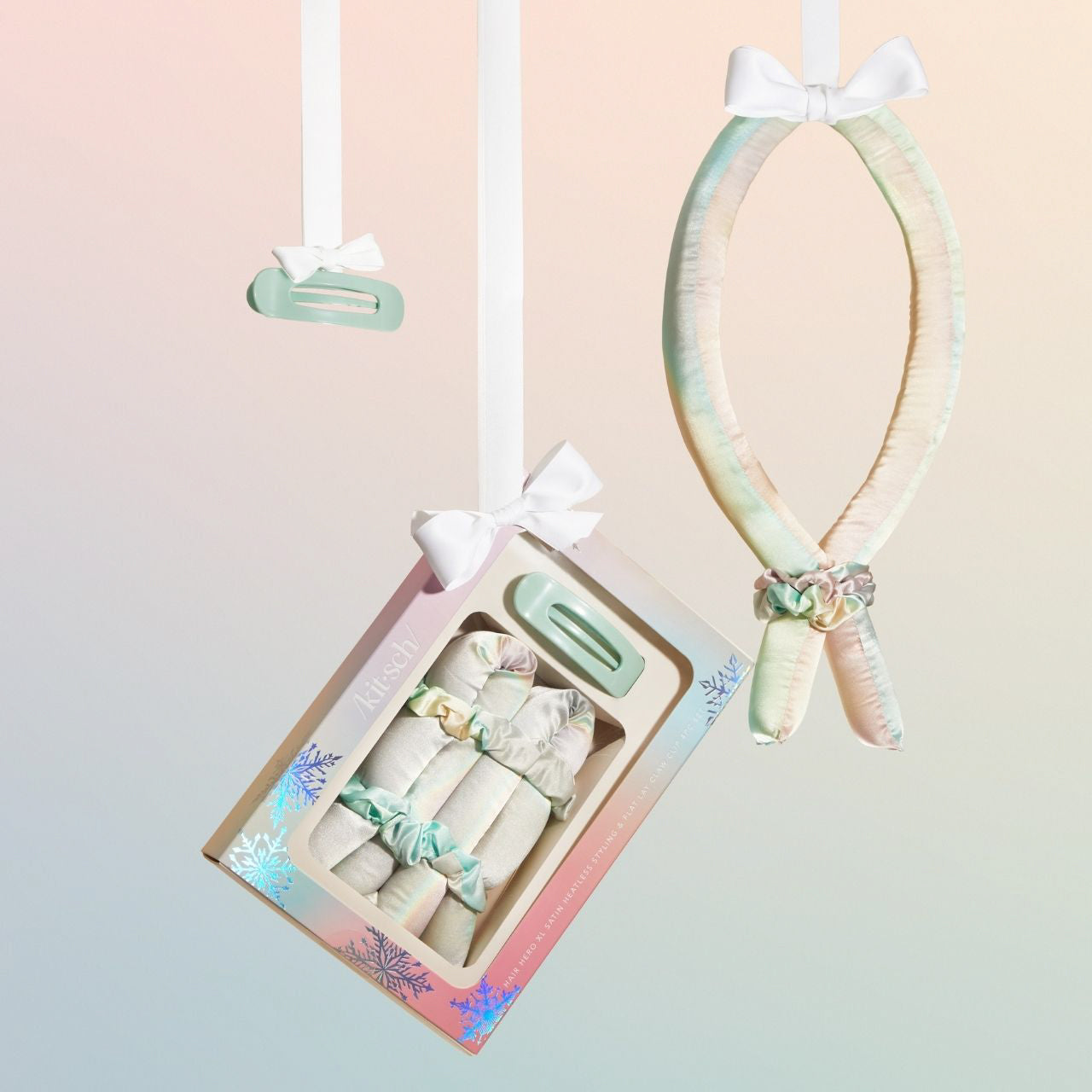 kitsch-hair-hero-xl-satin-heatless-styling-flat-lay-claw-4tlg-set-aura image 4