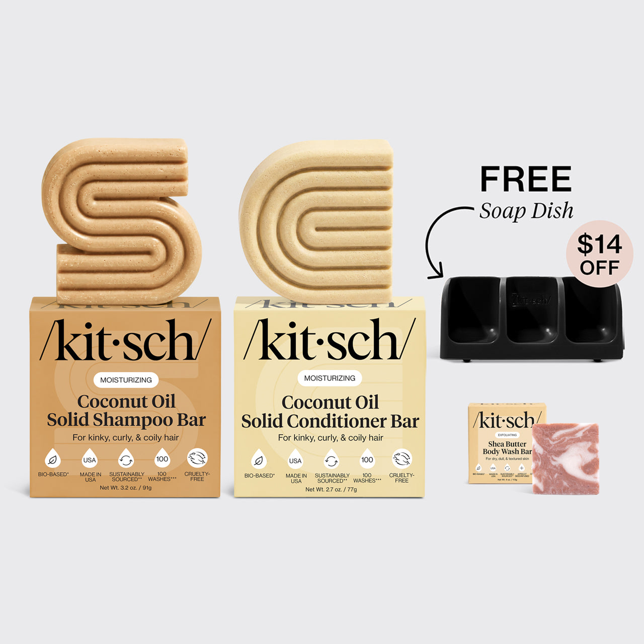 kitsch-feuchtigkeits-kokos-l-shampoo-und-sp-lungs-bar-body-wash-set-mit-terrakot image 2