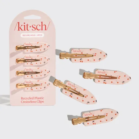 kitsch-cherry-print-creaseless-clips-4er-set image 1