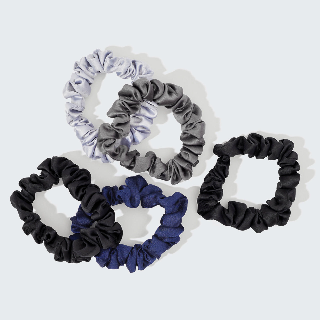 kitsch-midnight-satin-petite-scrunchies-5pc-set image 5