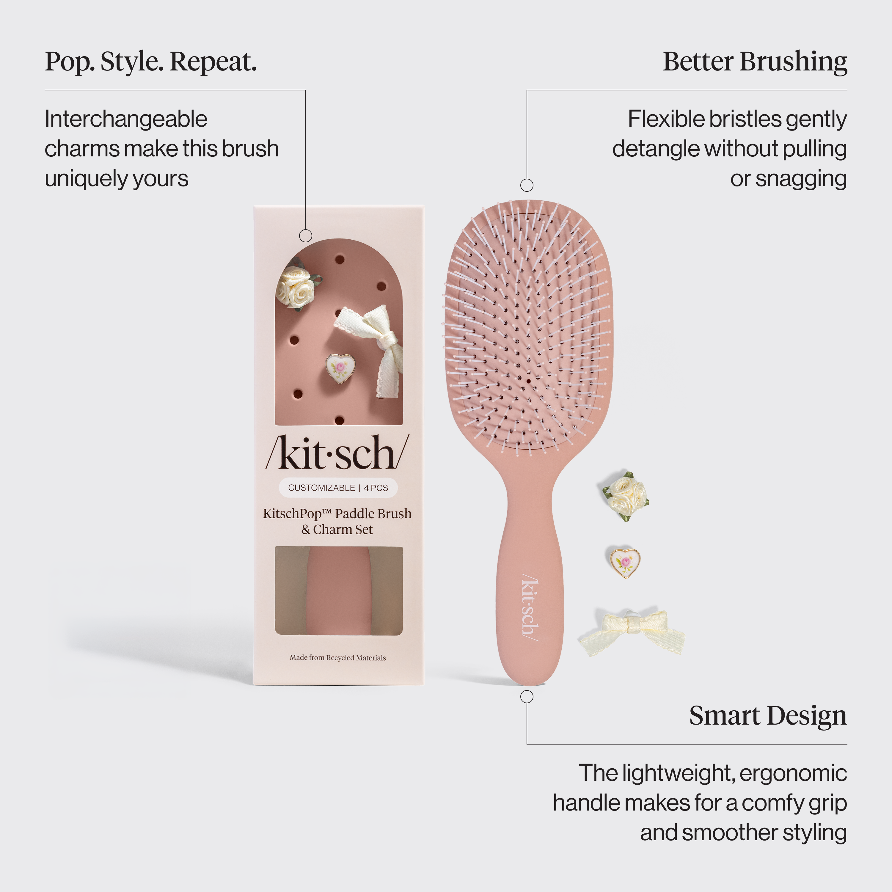 kitsch-kitschpop-paddle-brush-terracotta-paddelb-rste-f-r-nasses-und-trockenes-h image 3