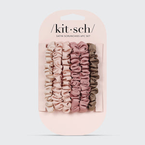 kitsch-terracotta-ultra-petite-satin-scrunchies-6er-set-haargummis image 2