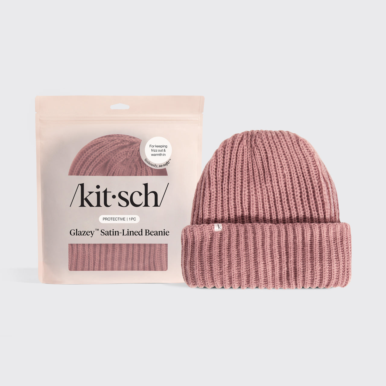 kitsch-glazey-satin-lined-beanie-in-blush image 2