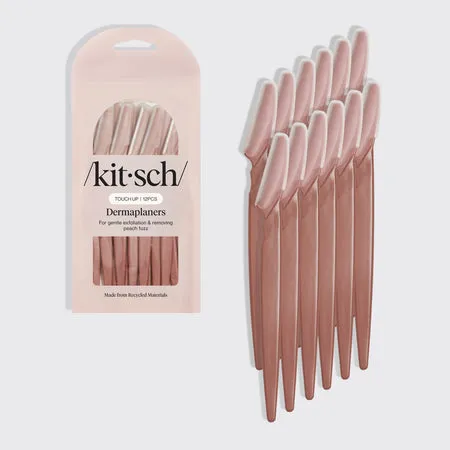 kitsch-recycled-plastic-dermaplaner-12er-set-terracotta-gesichtshaarentferner image 1