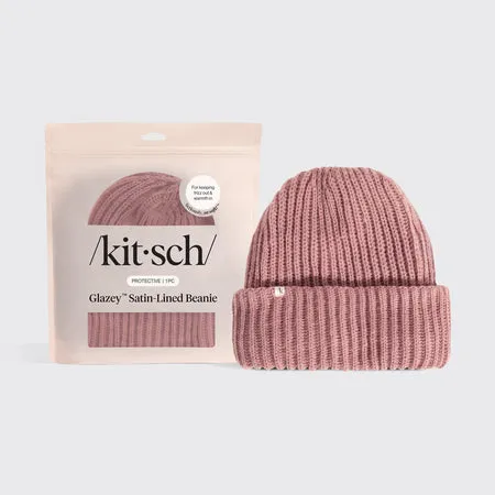 kitsch-glazey-satin-lined-beanie-in-blush image 1