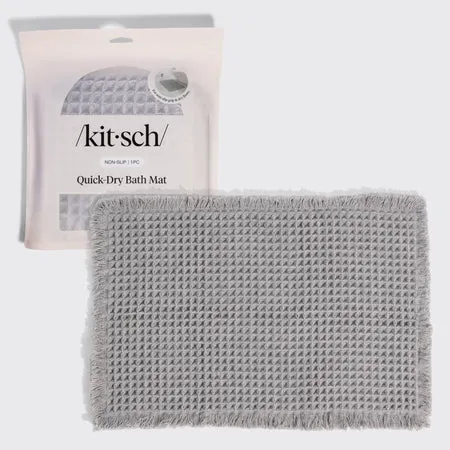 kitsch-quick-dry-badematte-in-grau image 1