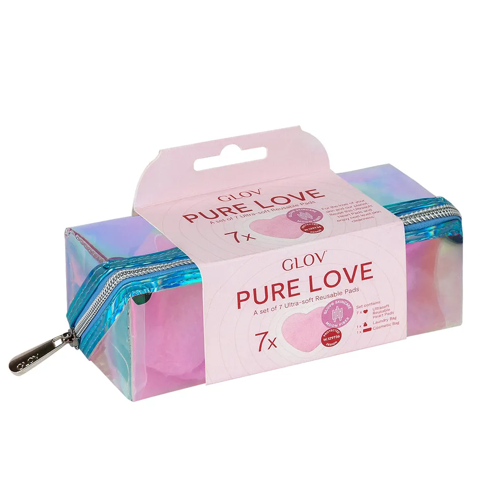 glov-pure-love-set-7x-herz-reinigungspads-mit-tasche image 1