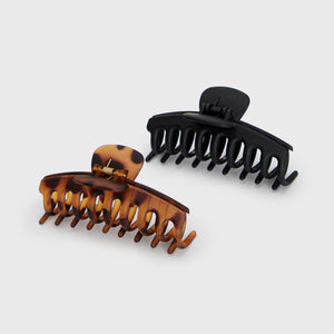 kitsch-black-tort-matte-claw-clips-2er-set-oversized image 3
