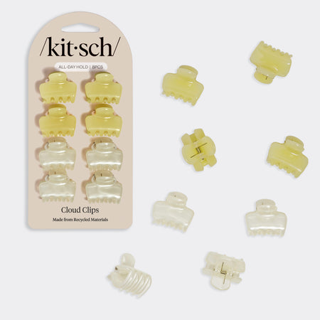 kitsch-pearlized-cream-butter-yellow-jelly-cloud-clips-mini-mini-haarklammern image 1