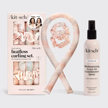 kitsch-satin-heatless-curling-set-leave-in-conditioner-bundle image 1