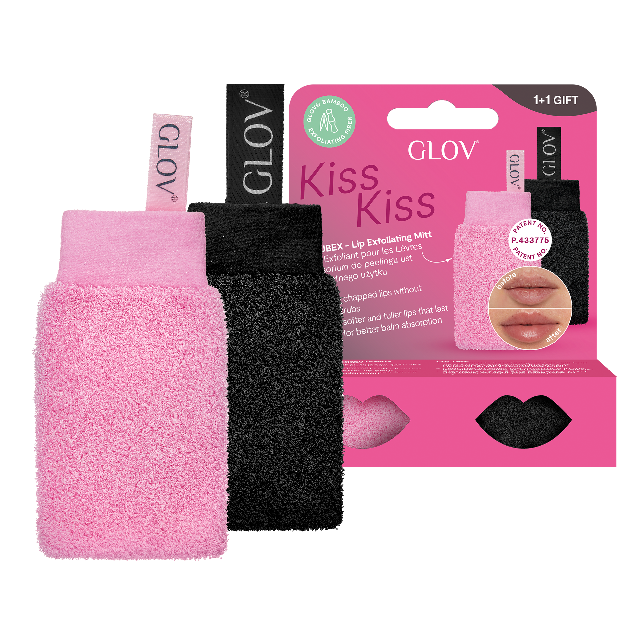 glov-kiss-kiss-set-bambus-lippenpeeling-scrubex image 1