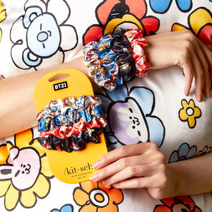 kitsch-x-bt21-satin-sleep-scrunchies-4pc-set-schlaf-scrunchies image 8