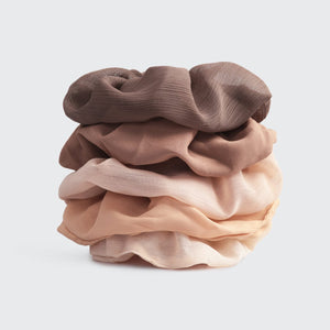 kitsch-crepe-scrunchies-terracotta-5er-set image 3