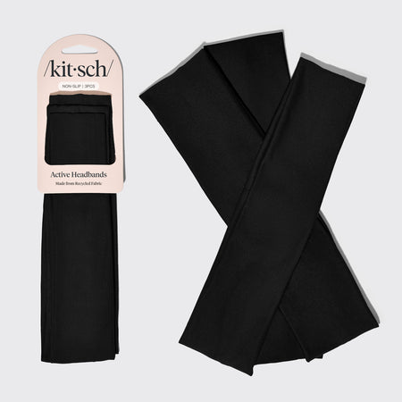 kitsch-black-active-headbands-stirnband-3er-set-schwarz image 1