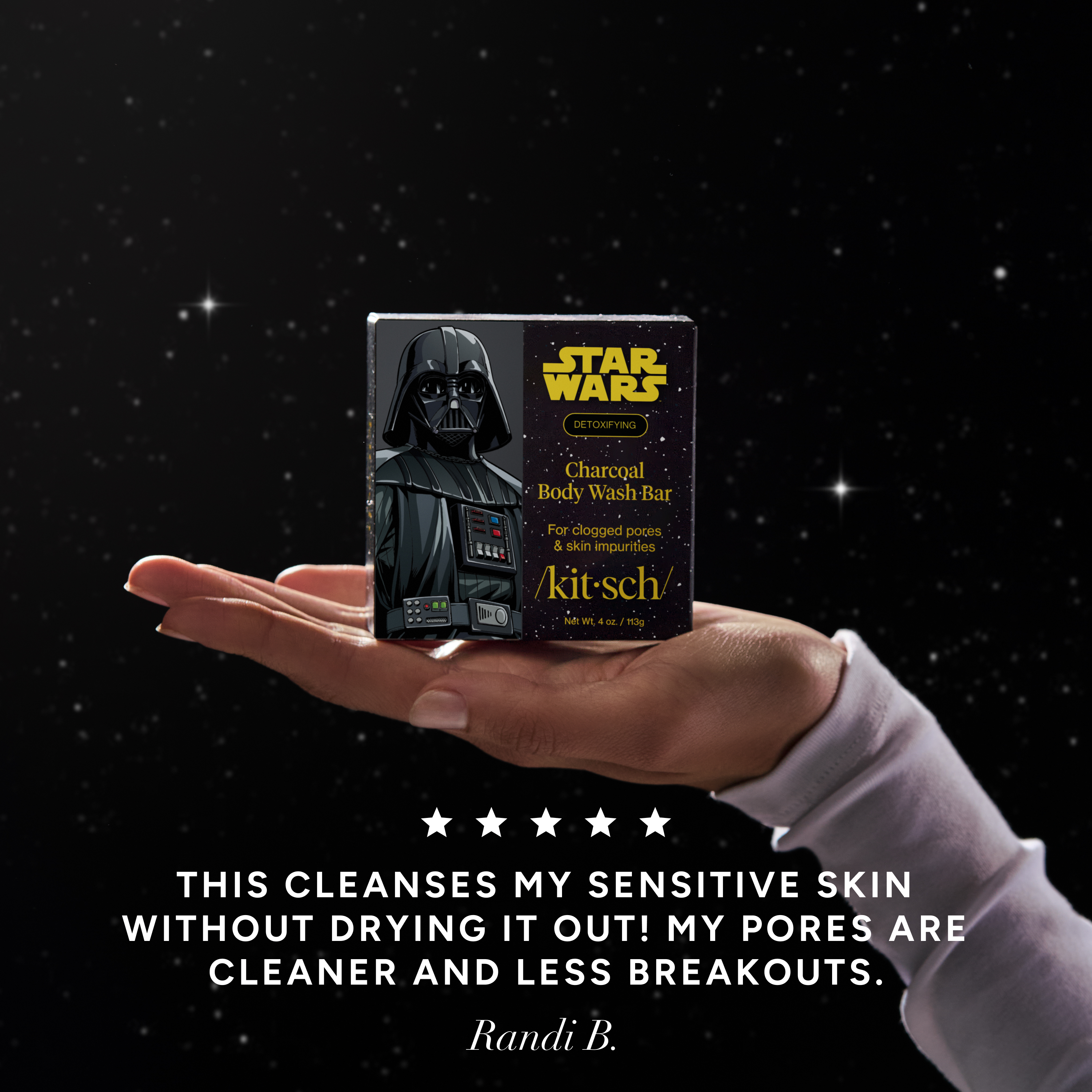 kitsch-x-star-wars-charcoal-detoxifying-solid-body-wash-darth-detox image 3