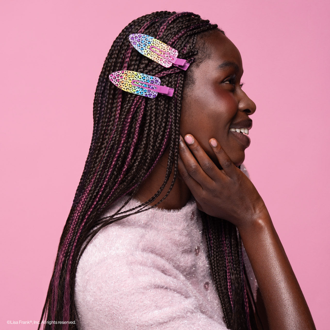 lisa-frank-x-kitsch-xl-creaseless-clips-rainbow-leopard image 5