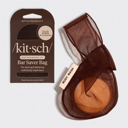 kitsch-chocolate-body-wash-bar-bag-mesh-seifenbeutel-mit-aufh-ngung image 1