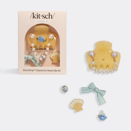 kitsch-kitschpop-coastal-cottage-cloud-clip-set-butter-yellow-haarspange-mittel image 1
