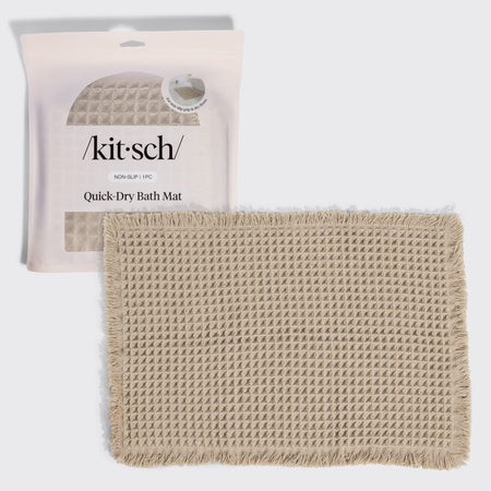kitsch-quick-dry-badmatte-camel-saugstark-waffelstruktur image 1