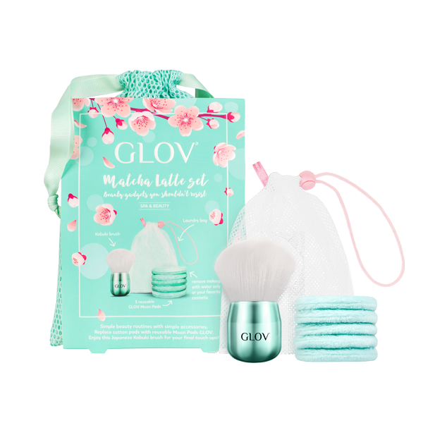 glov-matcha-latte-set-gesichts-und-make-up-pflegeset-mit-kosmetiktasche image 1
