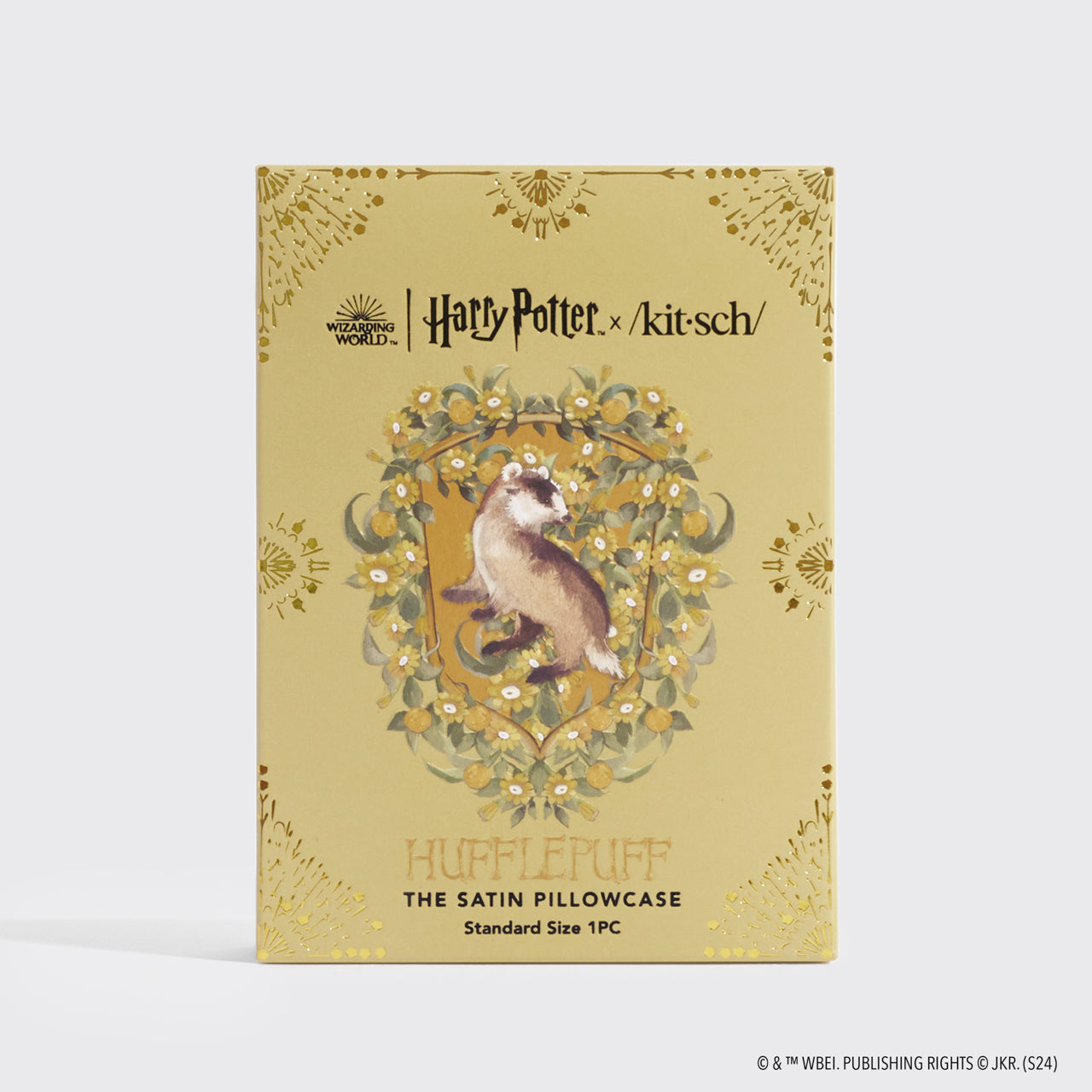 kitsch-x-harry-potter-satin-kissenbezug-hufflepuff-2er-pack image 4