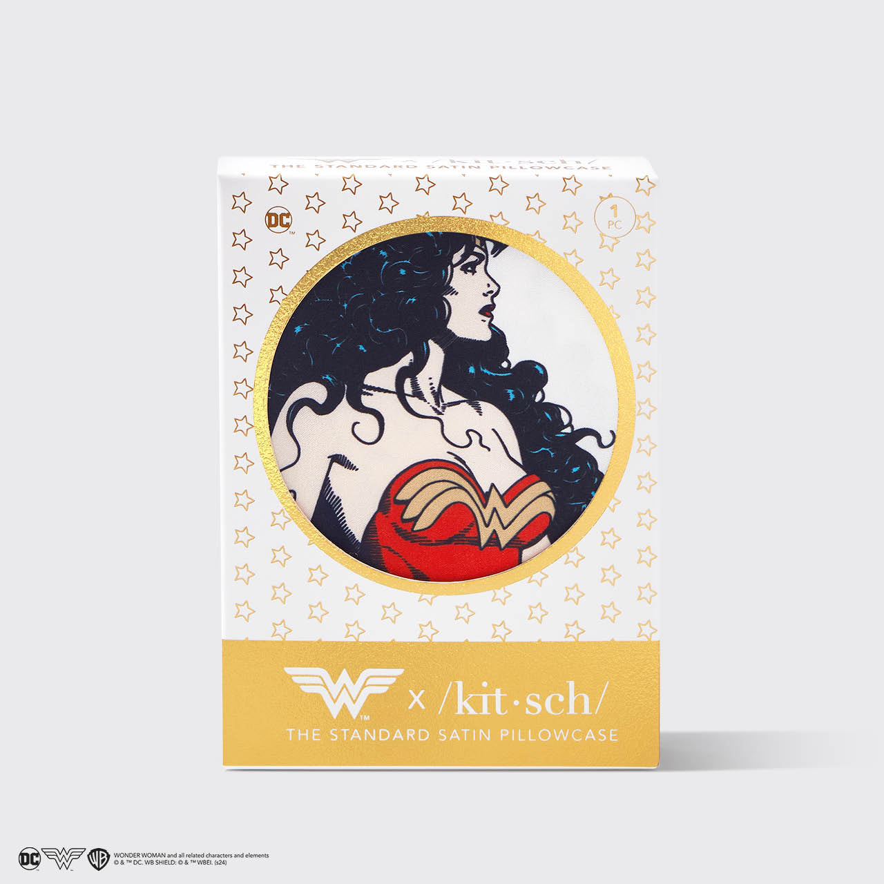 kitsch-x-wonder-woman-satin-kopfkissenbezug-believe-in-wonder-queen-standard-26x image 4