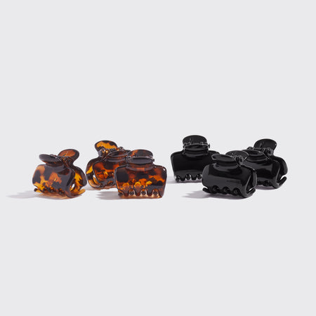 kitsch-cloud-claw-clips-6er-set-mini-black-tort image 1