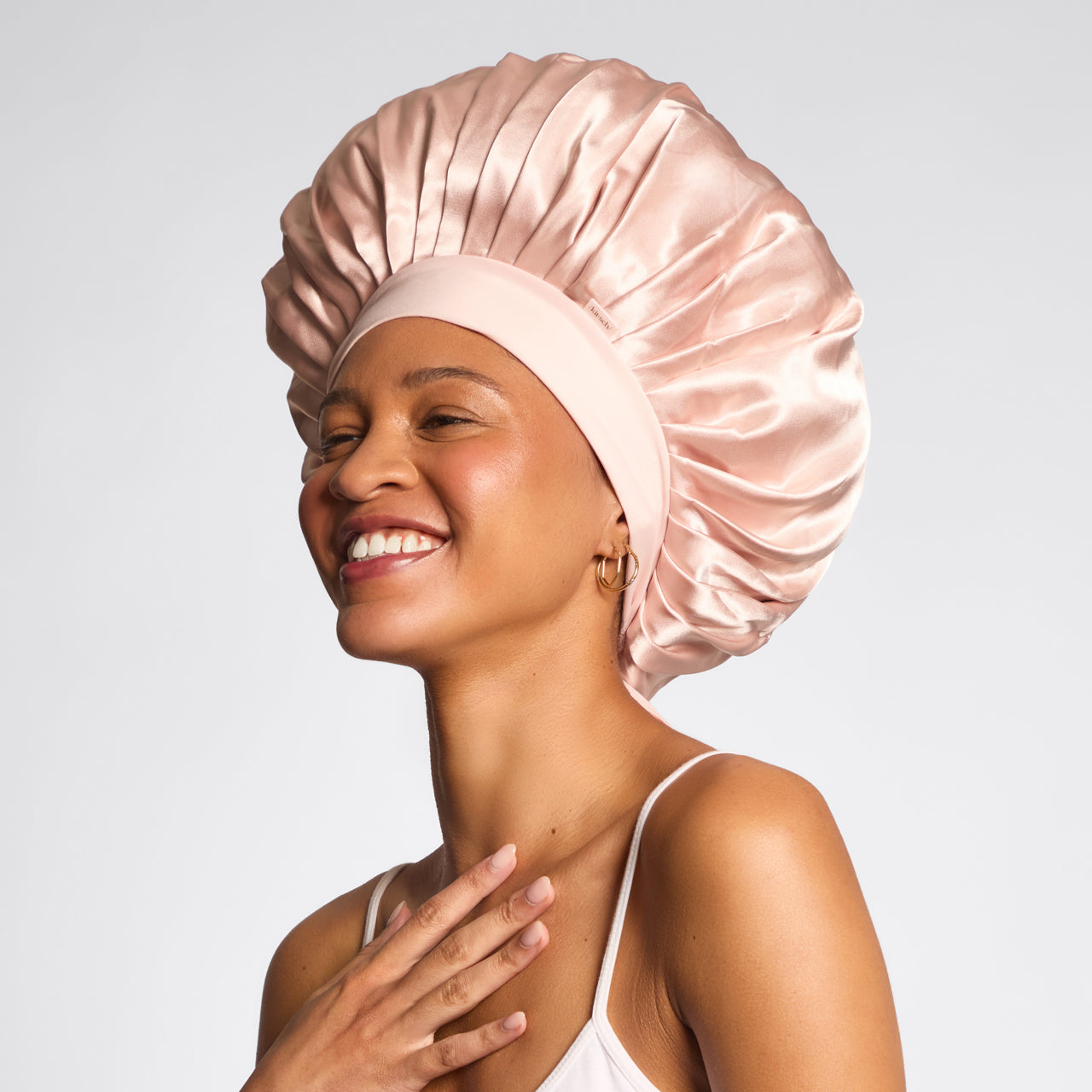 kitsch-satin-flexi-duschhaube-blush-satin-bonnet-set image 3