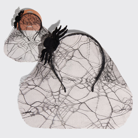 kitsch-spiderweb-veil-stirnband-halloween image 1